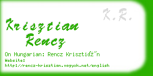 krisztian rencz business card